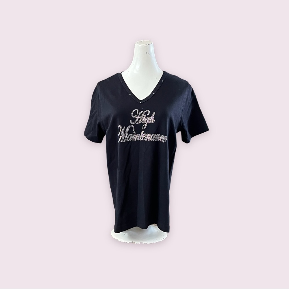 “High Maintenance” Vneck tee shirt. Soft & Comfortable.